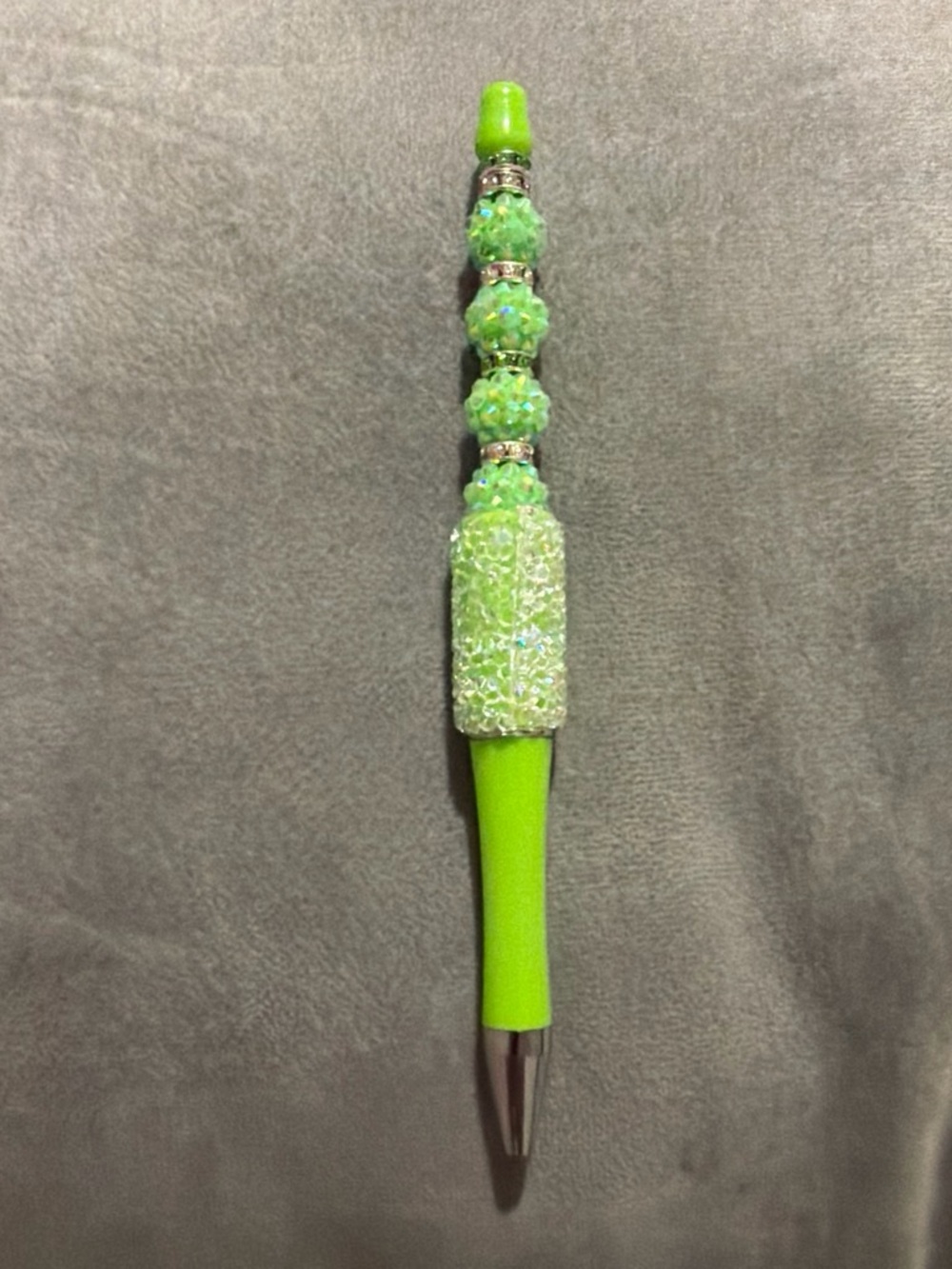 Green Crystal Beaded Ballpoint Pen - Women Accessories